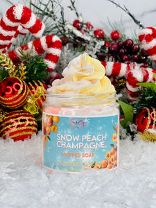 Snow Peach Champagne Whipped Soap