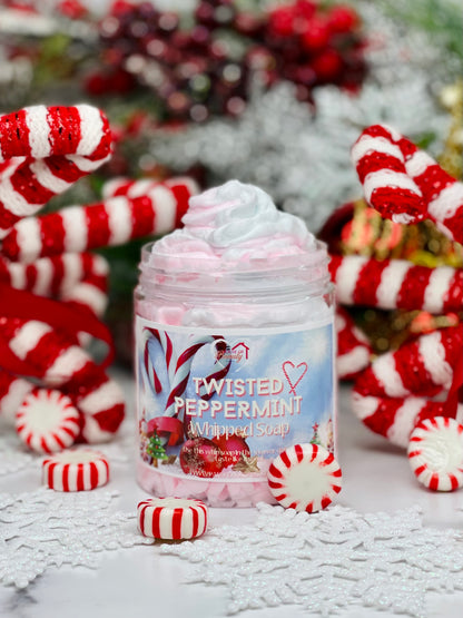 Twisted Peppermint Whipped Soap