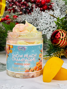 Snow Peach Champagne Whipped Soap