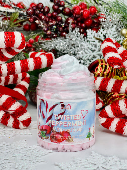 Twisted Peppermint Whipped Soap