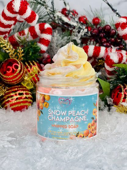 Snow Peach Champagne Whipped Soap