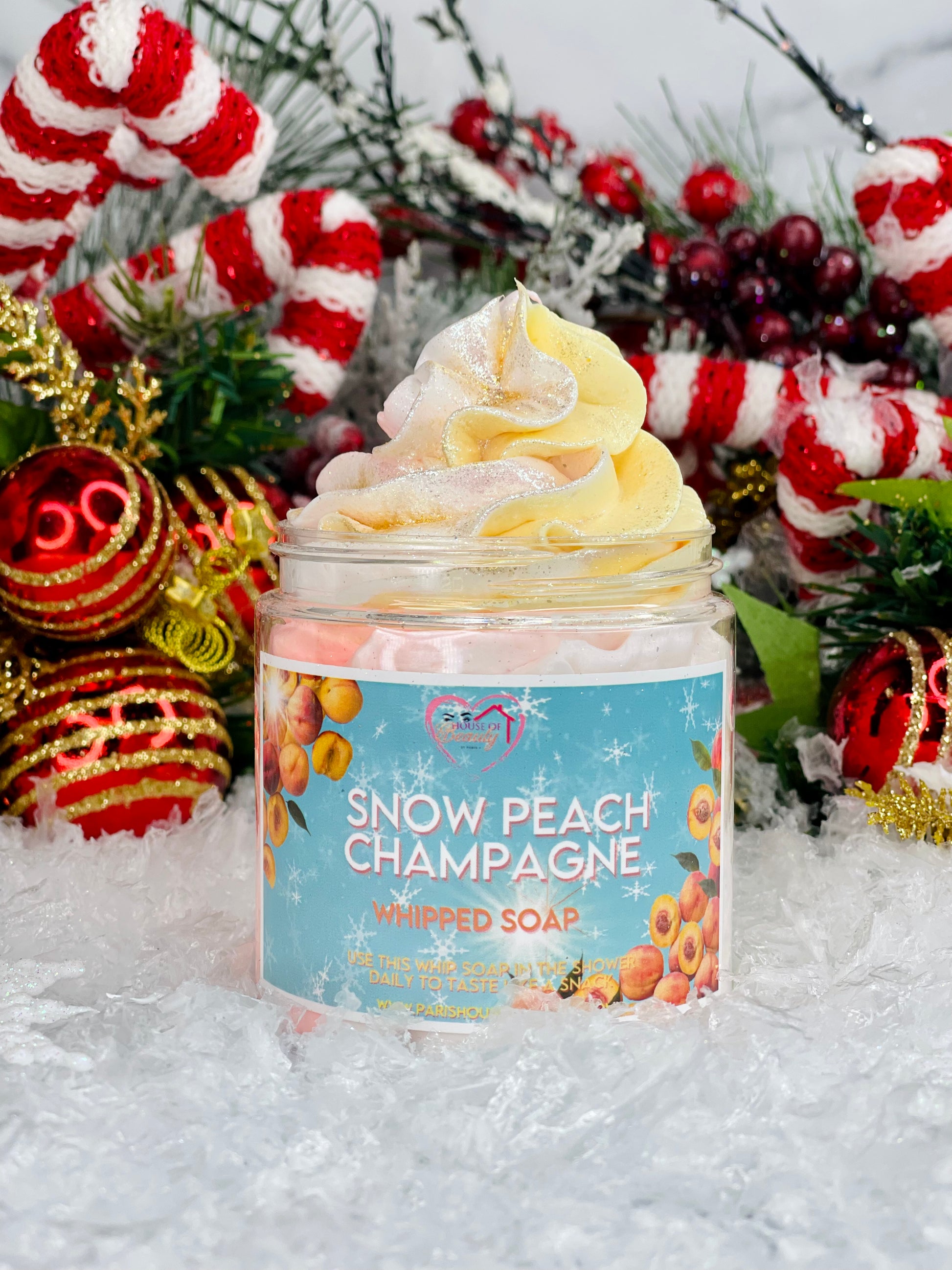 Snow Peach Champagne Whipped Soap