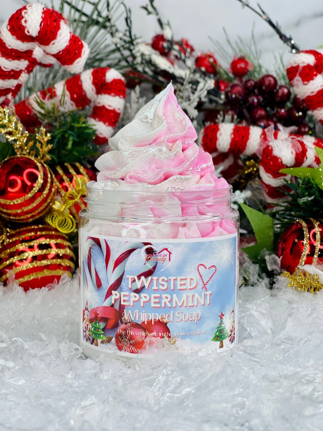 Twisted Peppermint Whipped Soap