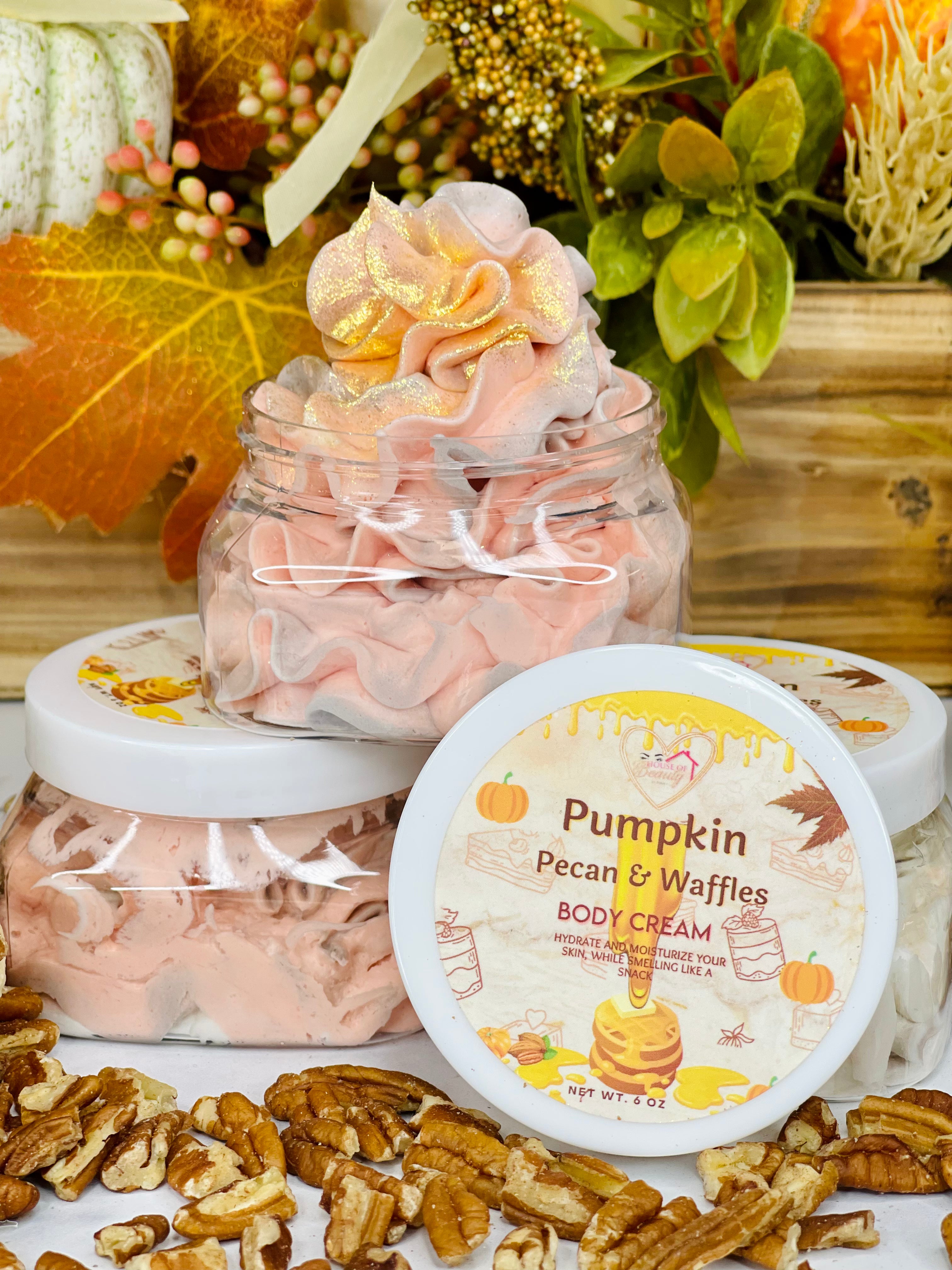 Pumpkin Pecan & Waffles Body Butter by Paris House of Beauty, creamy body cream with warm pumpkin and pecan scent.