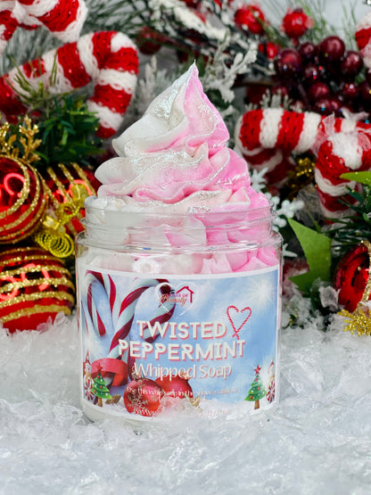 Twisted Peppermint Whipped Soap